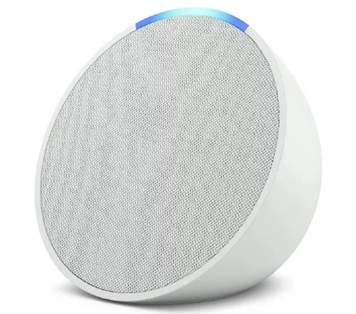 Amazon Echo Pop コンパクトスマートスピーカー グレーシャーホワイト